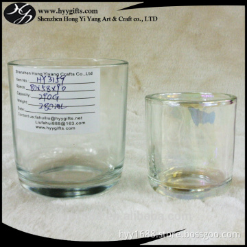 100ml clear recycled glass tealight candle holders with curved bottom